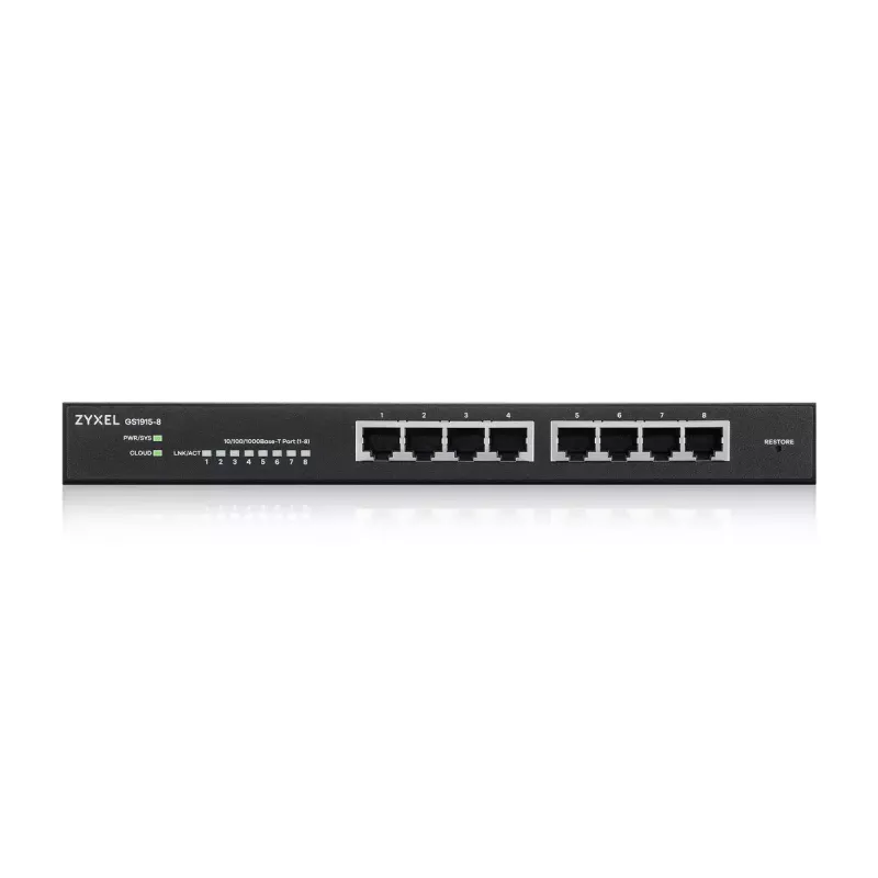 Zyxel GS1915-8 Managed L2 Gigabit Ethernet (10/100/1000) musta