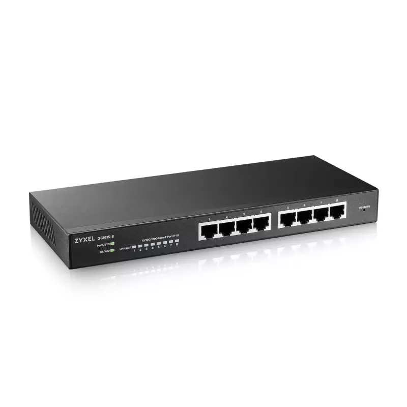 Zyxel GS1915-8 Managed L2 Gigabit Ethernet (10/100/1000) musta