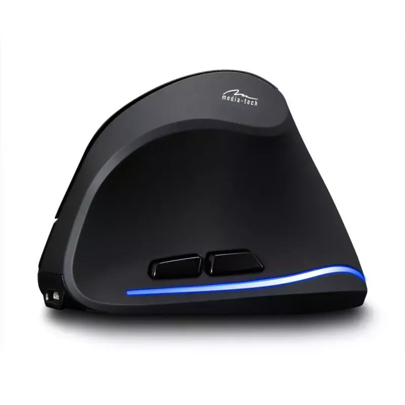 Langaton pystyhiiri MEDIA-TECH MT1123, musta, 2400 DPI, 5 painiketta, RF-USB-vastaanotin