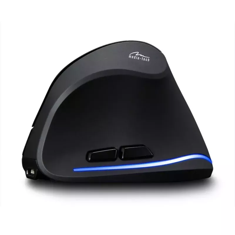 Langaton pystyhiiri MEDIA-TECH MT1123, musta, 2400 DPI, 5 painiketta, RF-USB-vastaanotin