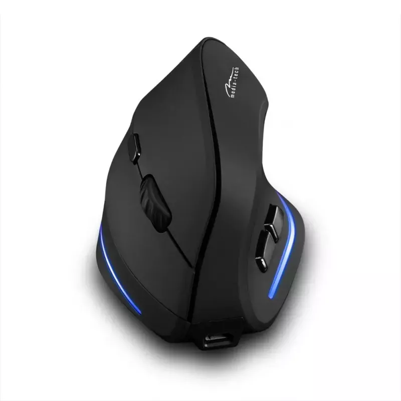 Langaton pystyhiiri MEDIA-TECH MT1123, musta, 2400 DPI, 5 painiketta, RF-USB-vastaanotin