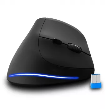 Langaton pystyhiiri MEDIA-TECH MT1123, musta, 2400 DPI, 5 painiketta, RF-USB-vastaanotin