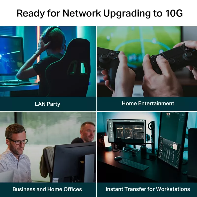 Hallitsematon kytkin TP-Link TL-SX105 5-porttinen 10G pöytäkytkin