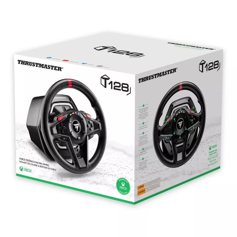 Thrustmaster T128 musta USB-ohjauspyörä + polkimet analoginen PC 4460184