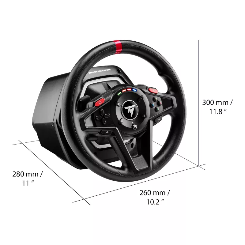 Thrustmaster T128 musta USB-ohjauspyörä + polkimet analoginen PC 4460184