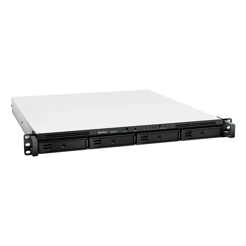 SYNOLOGY Rack Station RS822RP+ 1U 4-paikkainen NAS-palvelin barebone redundantilla virtalähteellä