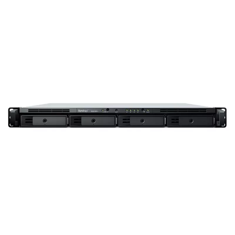 SYNOLOGY Rack Station RS822RP+ 1U 4-paikkainen NAS-palvelin barebone redundantilla virtalähteellä