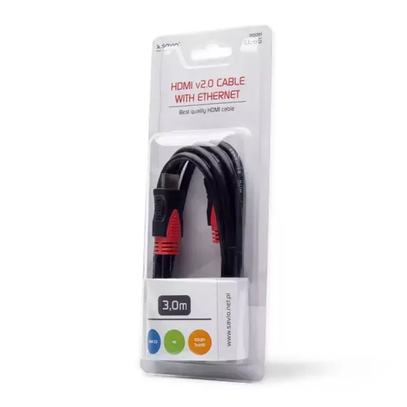 HDMI-kaapeli Savio CL-96 3 m