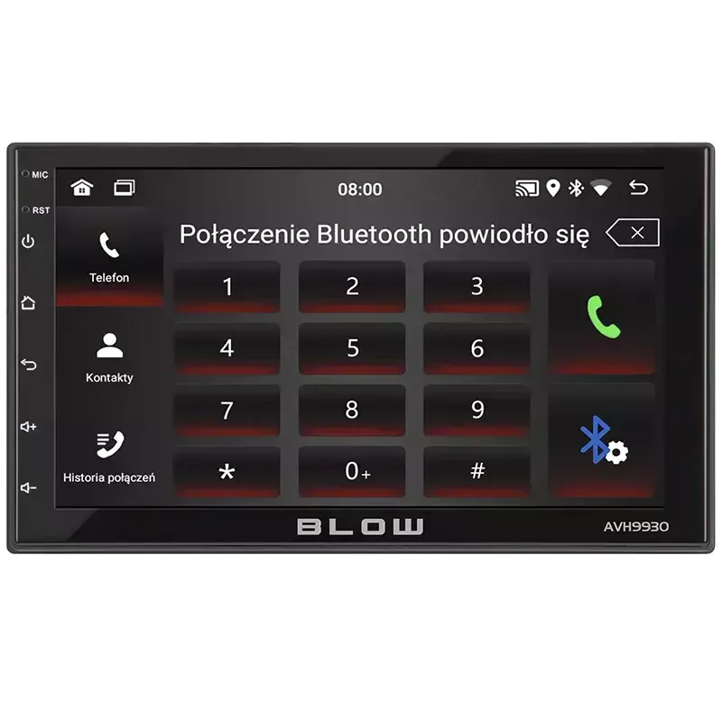 BLOW AVH-9930 2DIN autoradio, 7" kosketusnäyttö, GPS, Android 11, Bluetooth, musta