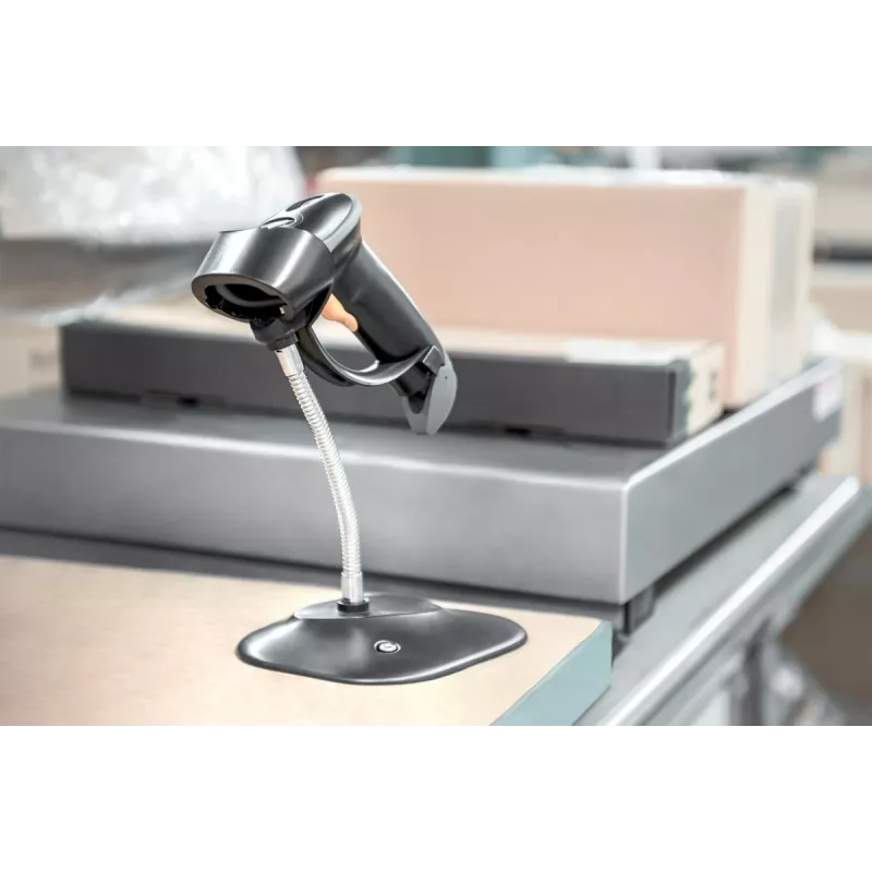 DIGITUS 2D-viivakoodikäsiskanneri QR-koodi Bluetooth telineellä