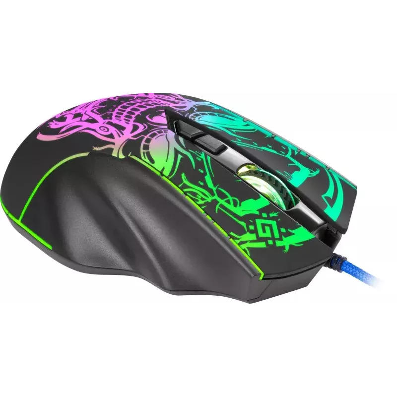 Pelihiiri DEFENDER BULLETSTORM GM-928 — optinen, 7200 DPI, molempikätinen, 6–7 painiketta, USB Type-A, musta