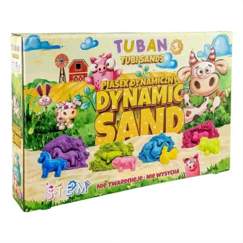 Kineettinen hiekka lapsille Tuban DYNAMIC SAND SET – FARM monivärinen