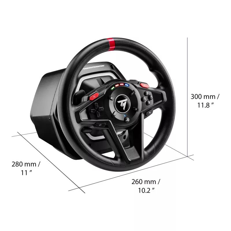 Thrustmaster T128 musta USB-ohjauspyörä + polkimet analoginen PC, PlayStation 4, PlayStation 5