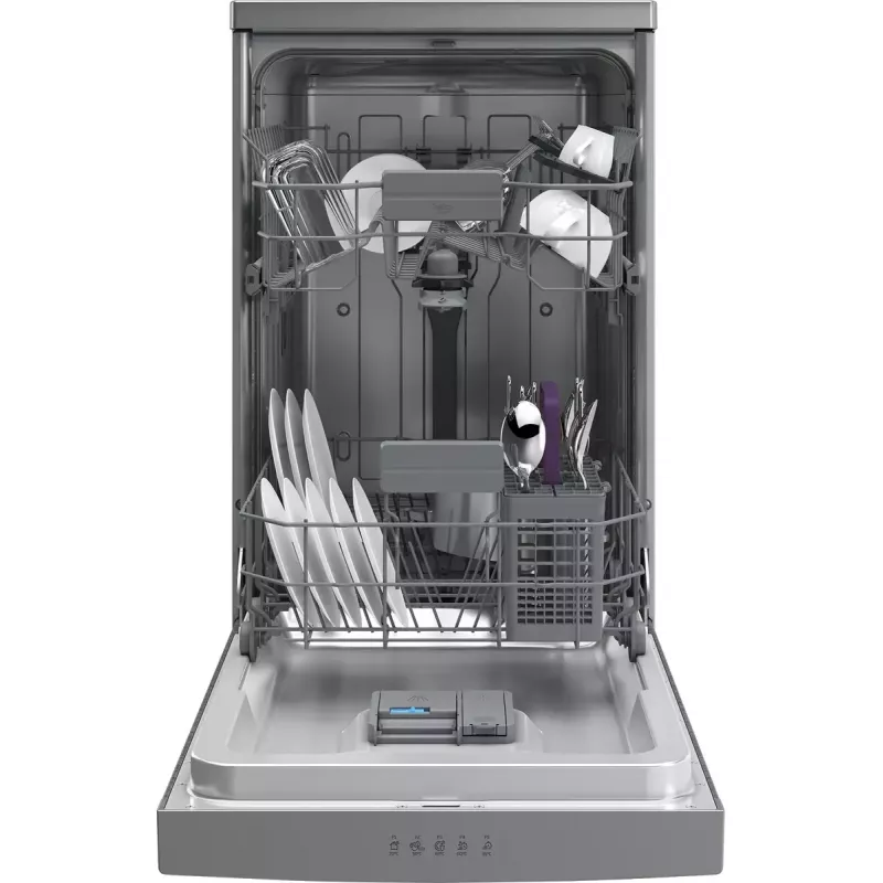 Ohut astianpesukone Beko BDFS15020X, 10 astiastoa, 45 cm, 47 dB, 5 ohjelmaa, invertterimoottori
