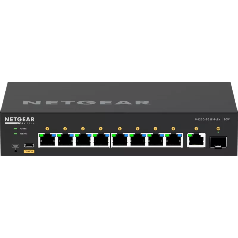 Hallittava kytkin NETGEAR GSM4210PD-100EUS 8x1G PoE+ 110W 1xSFP