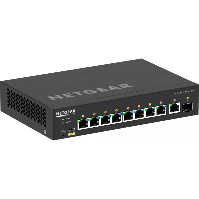 Hallittava kytkin NETGEAR GSM4210PD-100EUS 8x1G PoE+ 110W 1xSFP