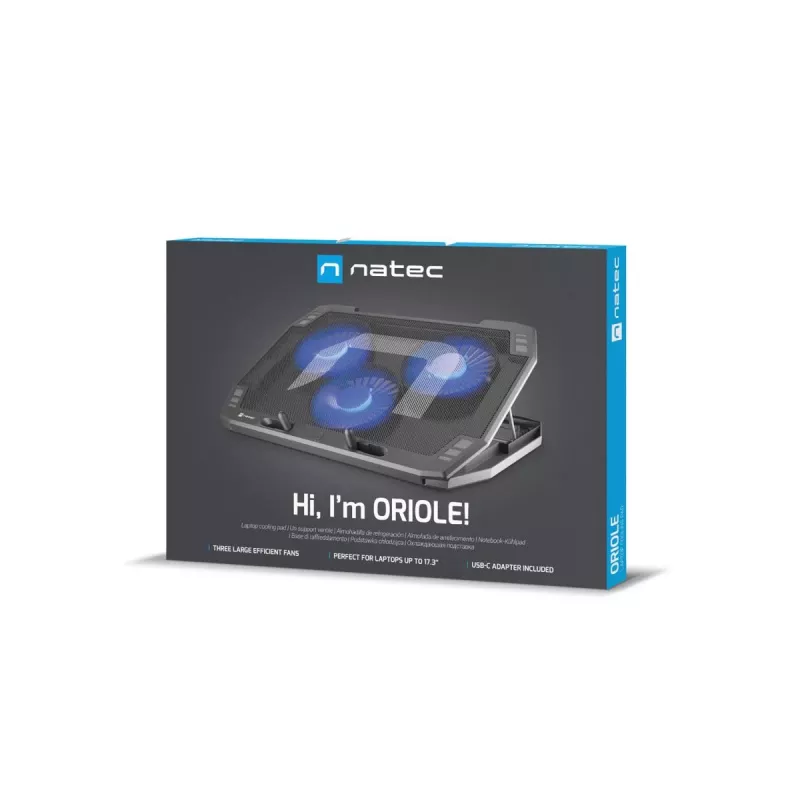 NATEC kannettavan tietokoneen jäähdytysalusta Natec Oriole 1