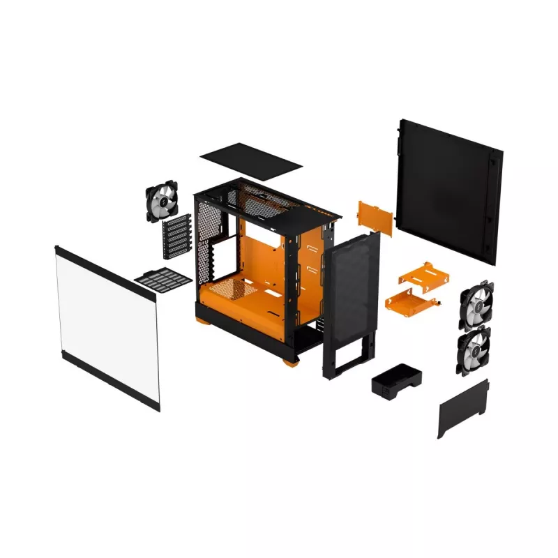 FRACTAL DESIGN Fractal Design Pop Air RGB oranssi Core Tg Clear Tint
