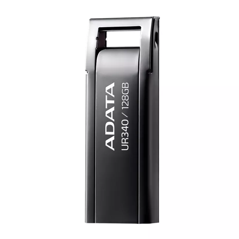 USB-muistitikku ADATA UR340 128 GB USB Type-A 3.2 Gen 2, metallikotelo, musta
