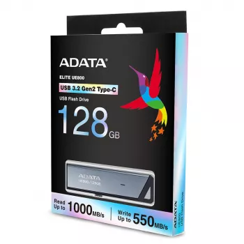 ADATA UE800 USB-muistitikku 128 GB USB Type-C 3.2 Gen 2 (3.1 Gen 2) hopea