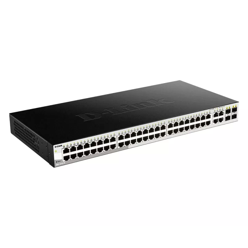 Hallittava L2 Gigabit Ethernet -kytkin D-Link DGS-1210-52, 48 porttia, 1U