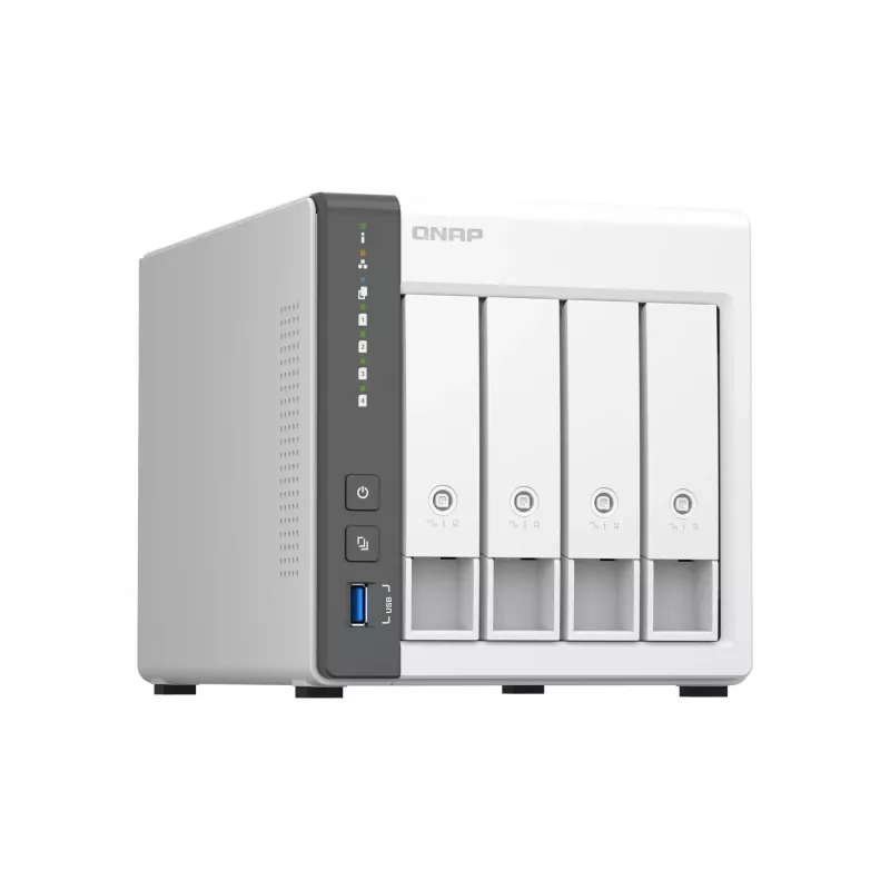 QNAP TS-433 NAS-torni ARM Cortex-A55 4 GB 0 TB QNAP QTS valkoinen