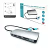 i-tec USB 3.0 USB-C/Thunderbolt 3x Display Metal Nano -telakka LAN-liitännällä + Power Delivery 100 W