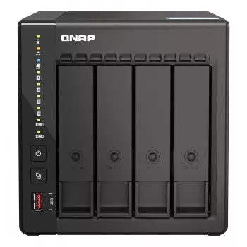 QNAP TS-453E NAS-torni Intel® Celeron® J6412 8 GB 0 TB QNAP QTS musta