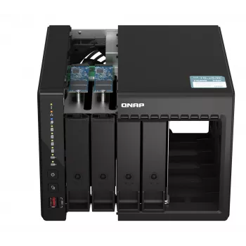 QNAP TS-453E NAS-torni Intel® Celeron® J6412 8 GB 0 TB QNAP QTS musta