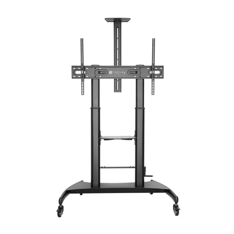 Techly teräs-trolley-lattiateline korkeussäädettävällä tuella 60''–100'' TV:lle