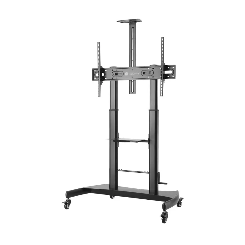 Techly teräs-trolley-lattiateline korkeussäädettävällä tuella 60''–100'' TV:lle