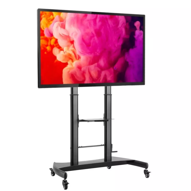 Techly teräs-trolley-lattiateline korkeussäädettävällä tuella 60''–100'' TV:lle