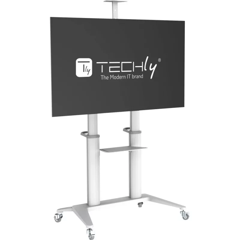 Techly ICA-TR49W multimediavaunu/teline valkoinen litteälle näytölle
