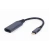 Videokaapeli-adapteri GEMBIRD USB Type-C – HDMI A-USB3C-HDMI-01, 0,15 m, harmaa