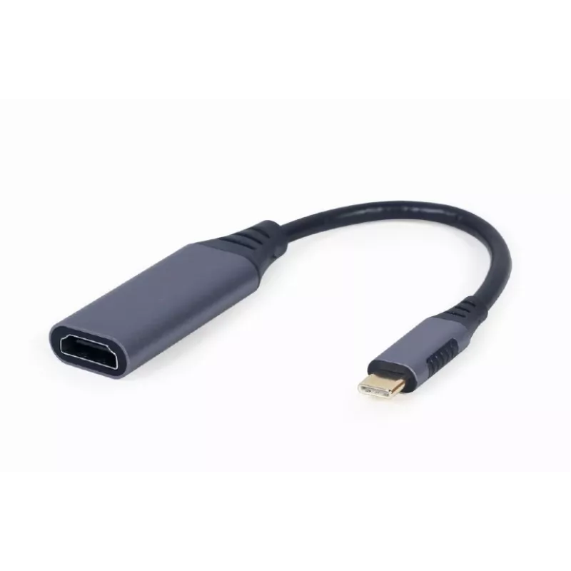 Videokaapeli-adapteri GEMBIRD USB Type-C – HDMI A-USB3C-HDMI-01, 0,15 m, harmaa