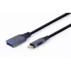 GEMBIRD USB 3.0 OTG Type-C - USB Type-A -kaapeli (CM/AF), Space Grey