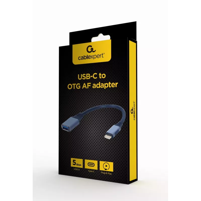 GEMBIRD USB 3.0 OTG Type-C - USB Type-A -kaapeli (CM/AF), Space Grey