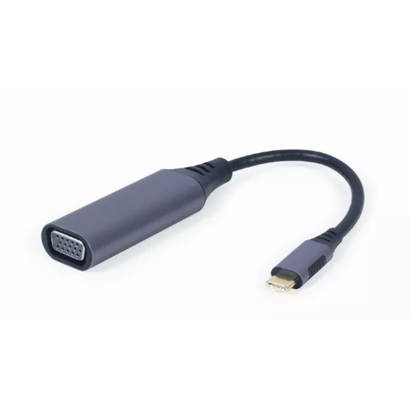 GEMBIRD USB Type-C - VGA -näyttösovitin, 15 cm, Space Grey