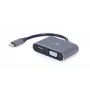 Gembird USB 3.0 Type-A–HDMI + VGA -näyttösovitin, tumman harmaa