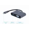 Gembird USB 3.0 Type-A–HDMI + VGA -näyttösovitin, tumman harmaa