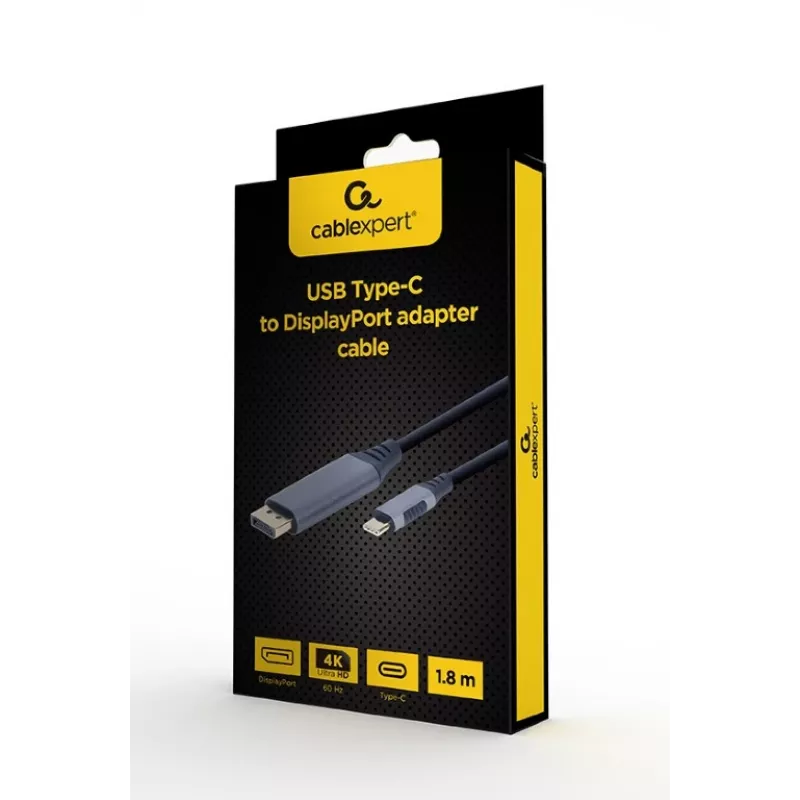 Gembird CC-USB3C-DPF-01-6 videokaapeli-adapteri 1,8 m USB Type-C – DisplayPort
