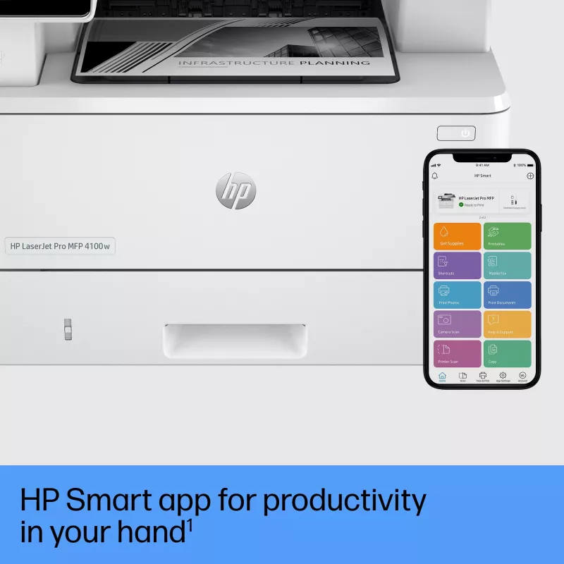 Monitoimitulostin HP LaserJet Pro MFP 4102fdw laser mono tulostus