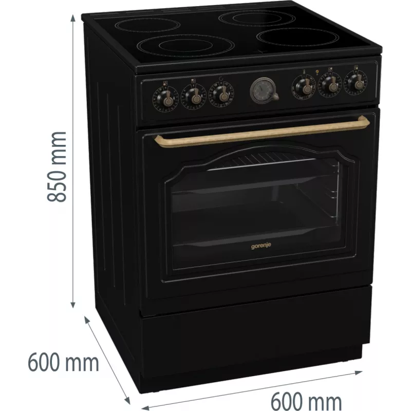 Gorenje GECS6B71CLB liesi sähkö keraaminen keittotaso musta