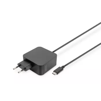 Kannettavan tietokoneen virtalähde USB-C Digitus DA-10071 65W sisäkäyttöön AC musta