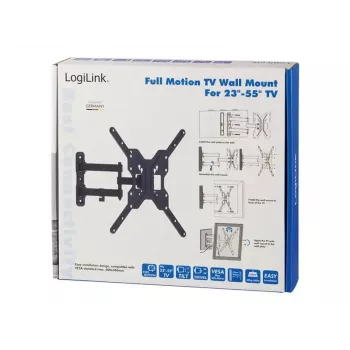 LogiLink BP0016 TV-seinäteline, 23-55 tuumaa, kallistettava/kääntyvä, enintään 30 kg