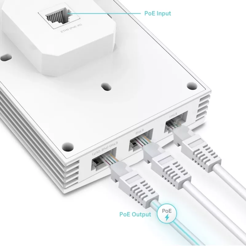TP-Link Omada AX3000 Wall Plate WiFi 6 -tukiasema