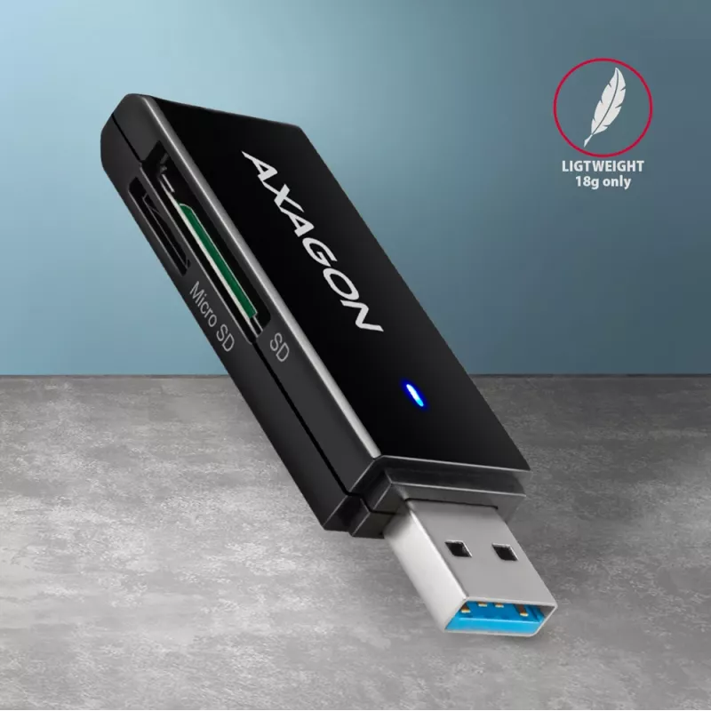 Kortinlukija Axagon CRE-S2N USB 3.2 Gen 1 Type-A musta