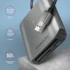 Axagon CRE-S3 ulkoinen USB-A 3.2 Gen 1 3 paikan & LUN SD/microSD/CF-kortinlukija USB 3.2 Gen 1 (3.1 Gen 1) Type-A harmaa