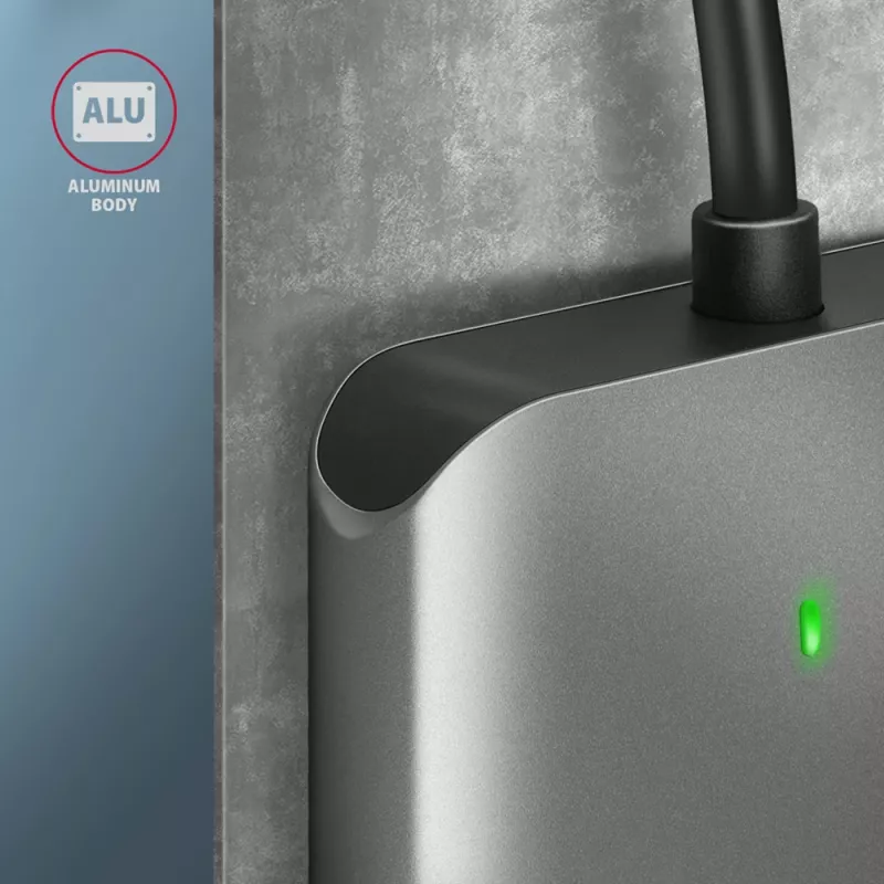 Axagon CRE-S3 ulkoinen USB-A 3.2 Gen 1 3 paikan & LUN SD/microSD/CF-kortinlukija USB 3.2 Gen 1 (3.1 Gen 1) Type-A harmaa