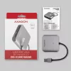 Axagon CRE-S3 ulkoinen USB-A 3.2 Gen 1 3 paikan & LUN SD/microSD/CF-kortinlukija USB 3.2 Gen 1 (3.1 Gen 1) Type-A harmaa